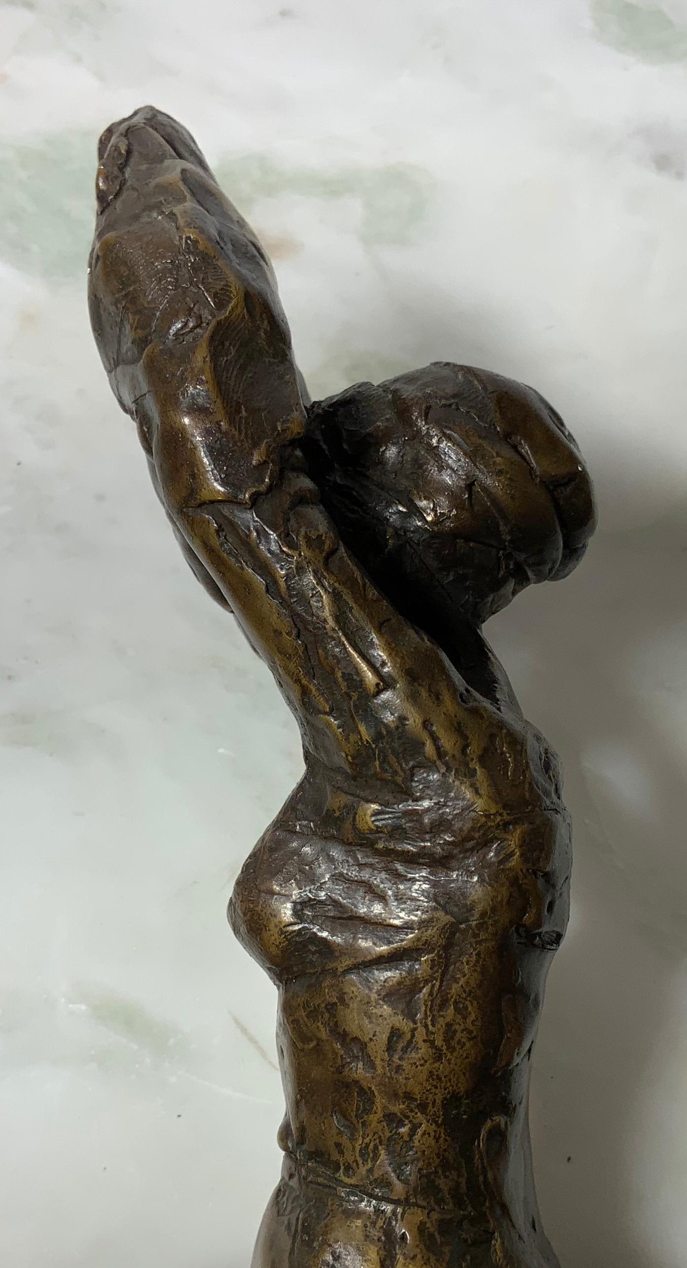 Rodin Style Bronze Woman Sculptor For Sale 3