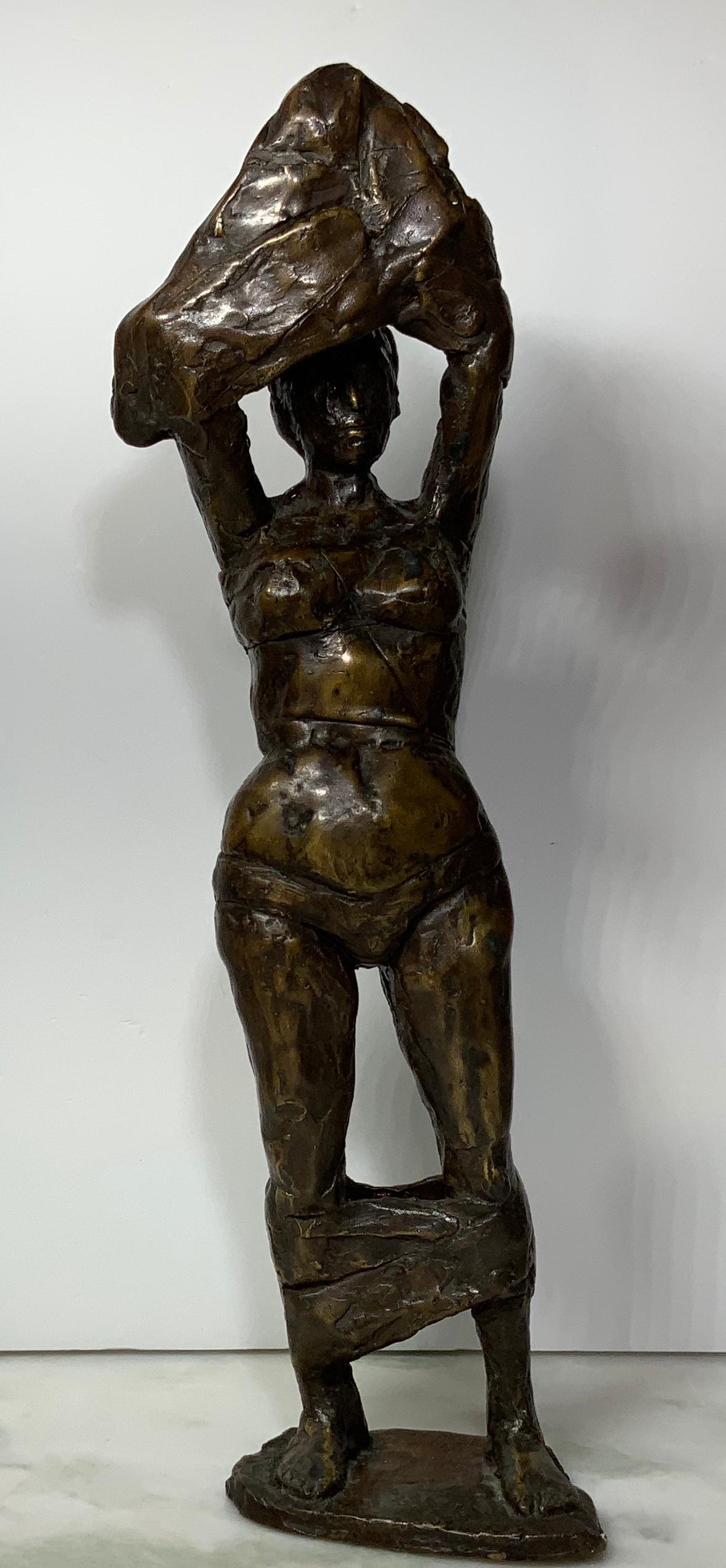 Rodin Style Bronze Woman Sculptor In Good Condition For Sale In Delray Beach, FL