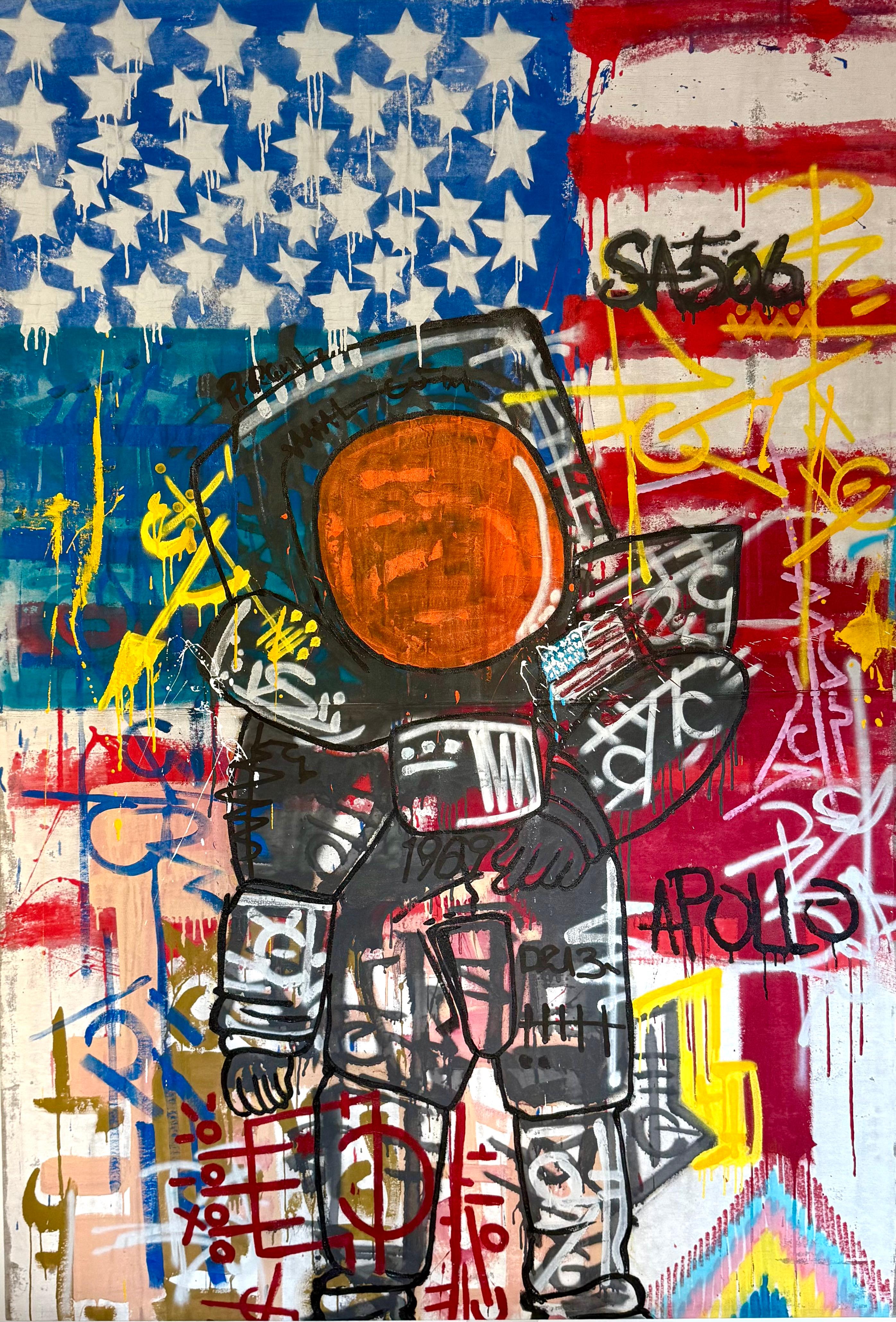 Apollo 506, peinture originale - Mixed Media Art de Rodion  Gilmitdinov 