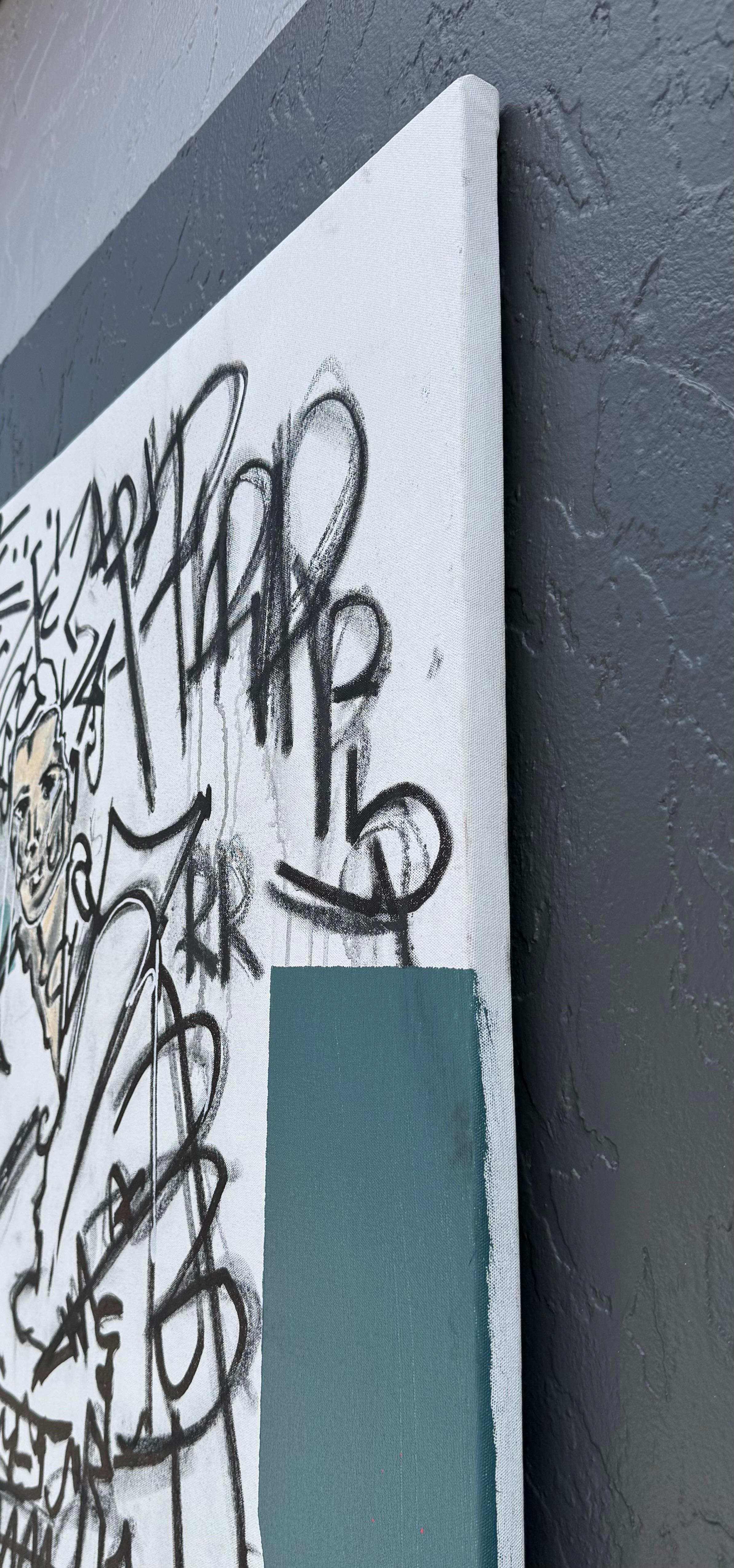 Fragmented Rebel, Original Painting (Zeitgenössisch), Mixed Media Art, von Rodion  Gilmitdinov 