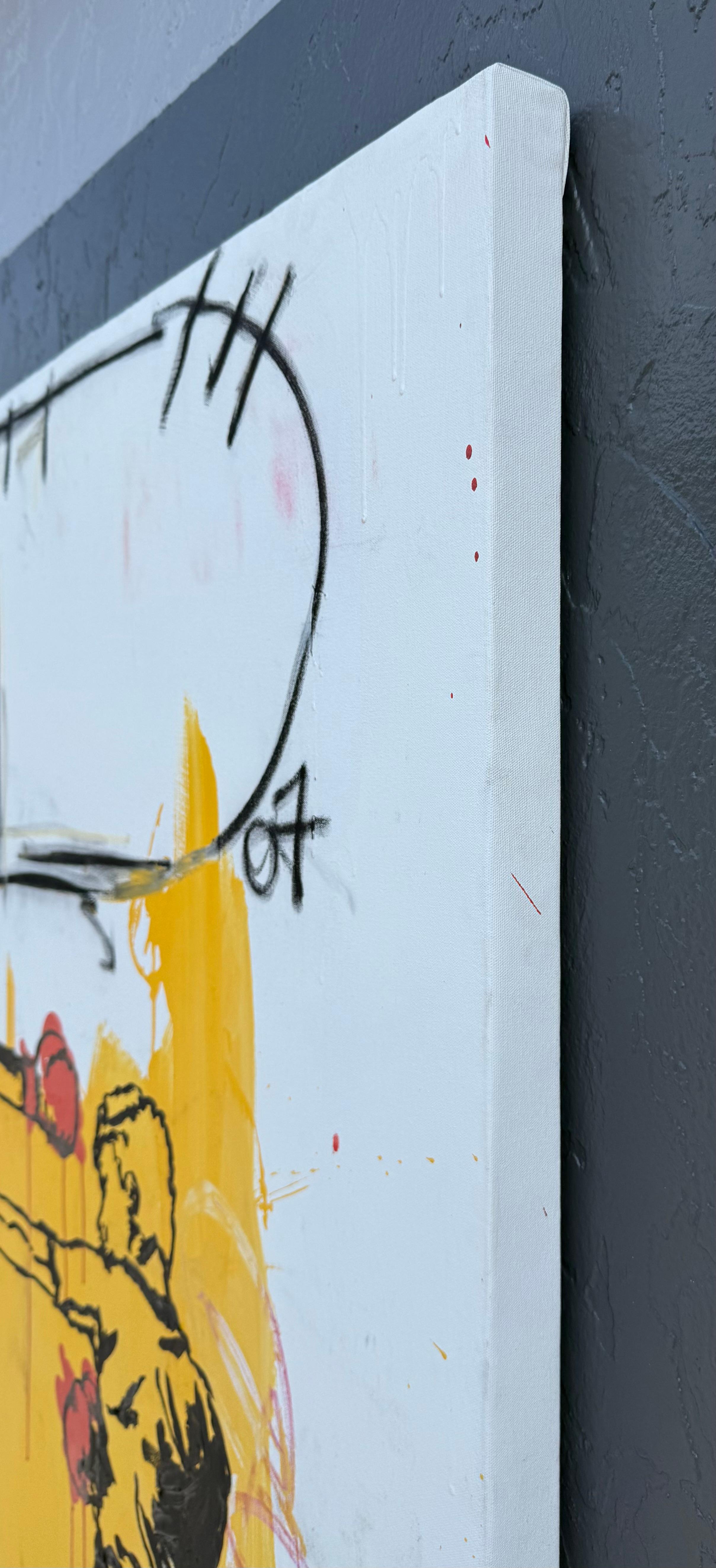 L'esprit, interrompu, peinture originale - Pop Art Mixed Media Art par Rodion  Gilmitdinov 