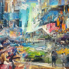 Blended Cities - Peinture contemporaine de paysage urbain - Blend 63