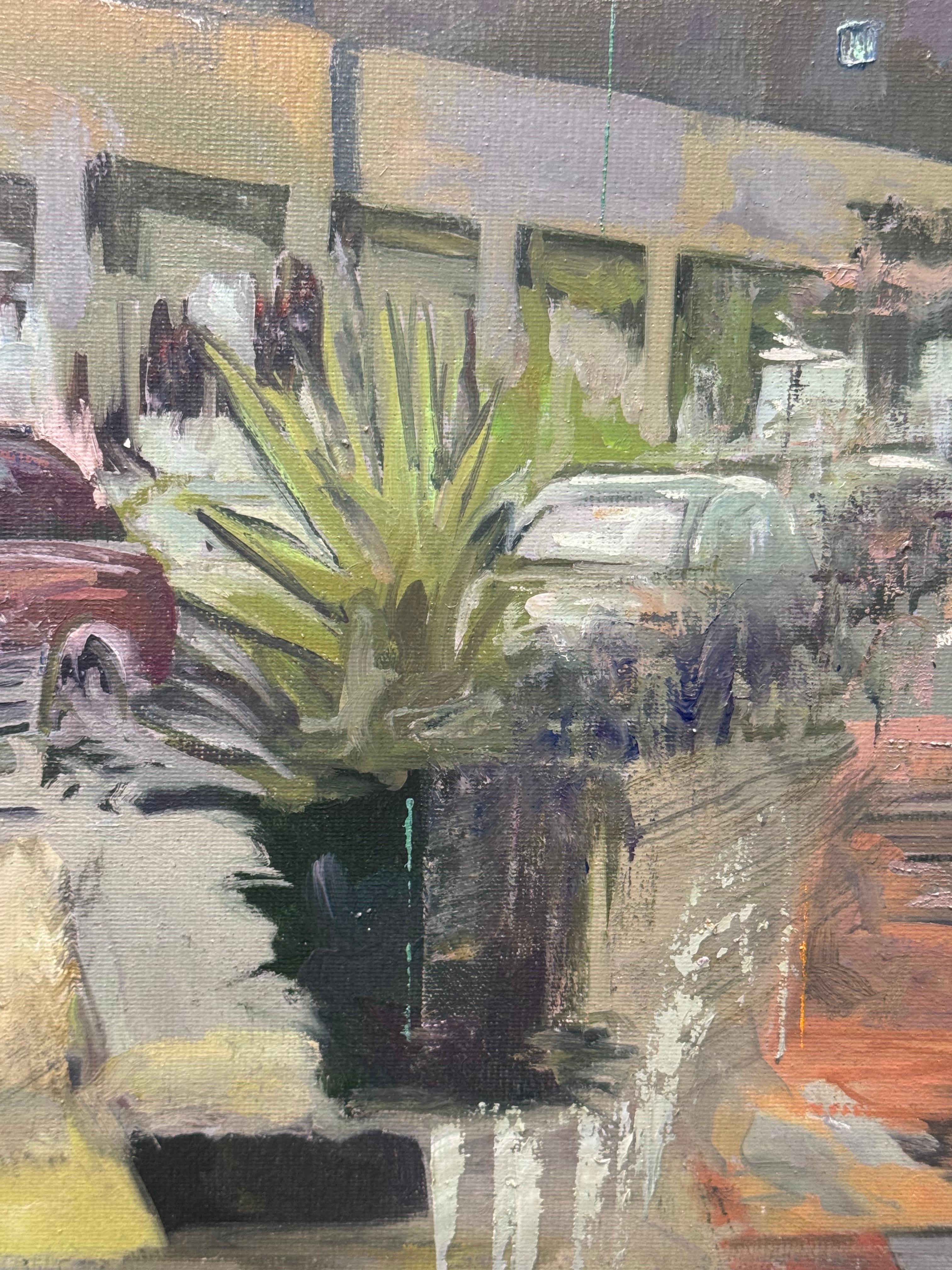Impresionismo contemporáneo - Paisaje urbano Pintura al óleo sobre lienzo - Blend 66 en venta 1