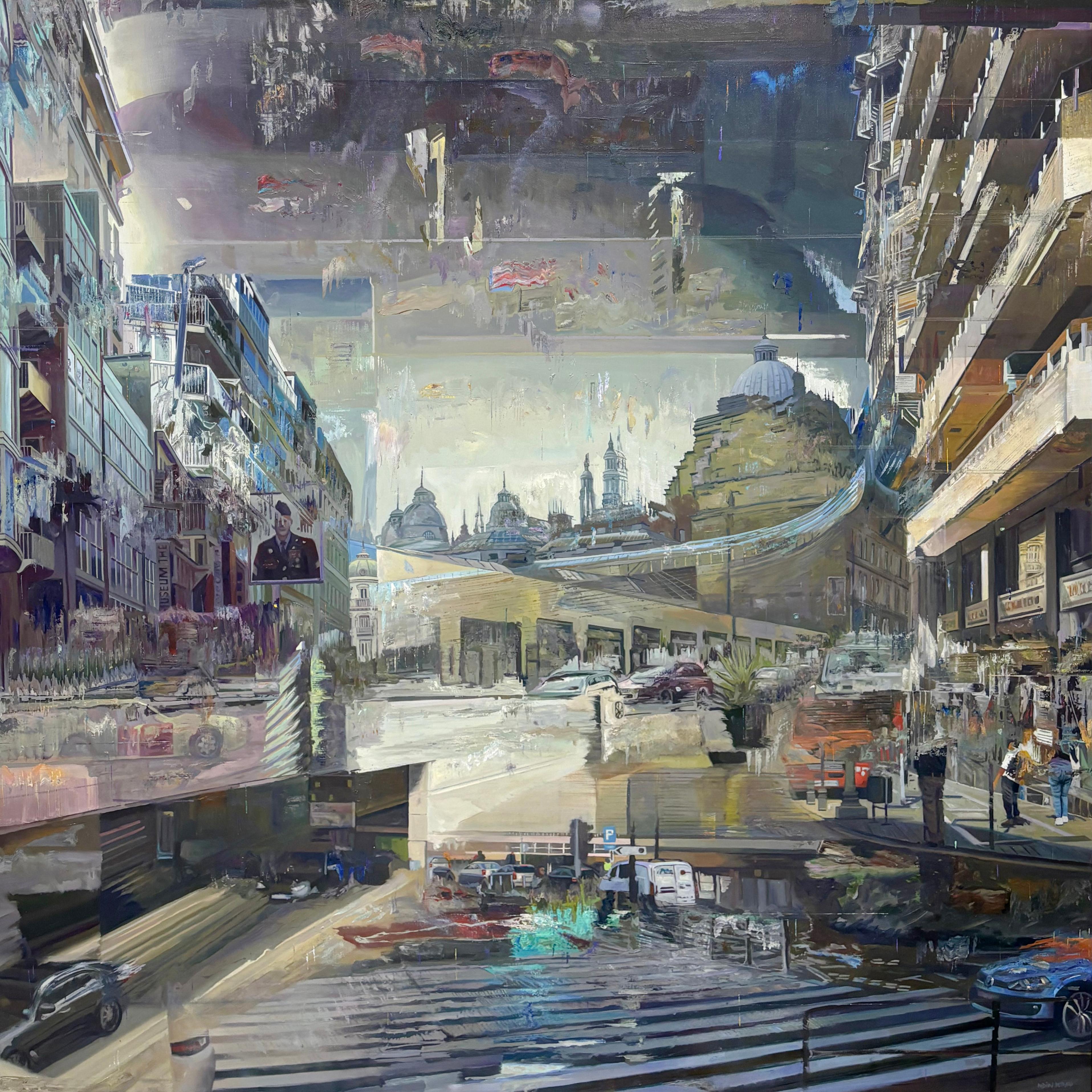 Figurative Painting de Rodion Petroff - Impresionismo contemporáneo - Paisaje urbano Pintura al óleo sobre lienzo - Blend 66