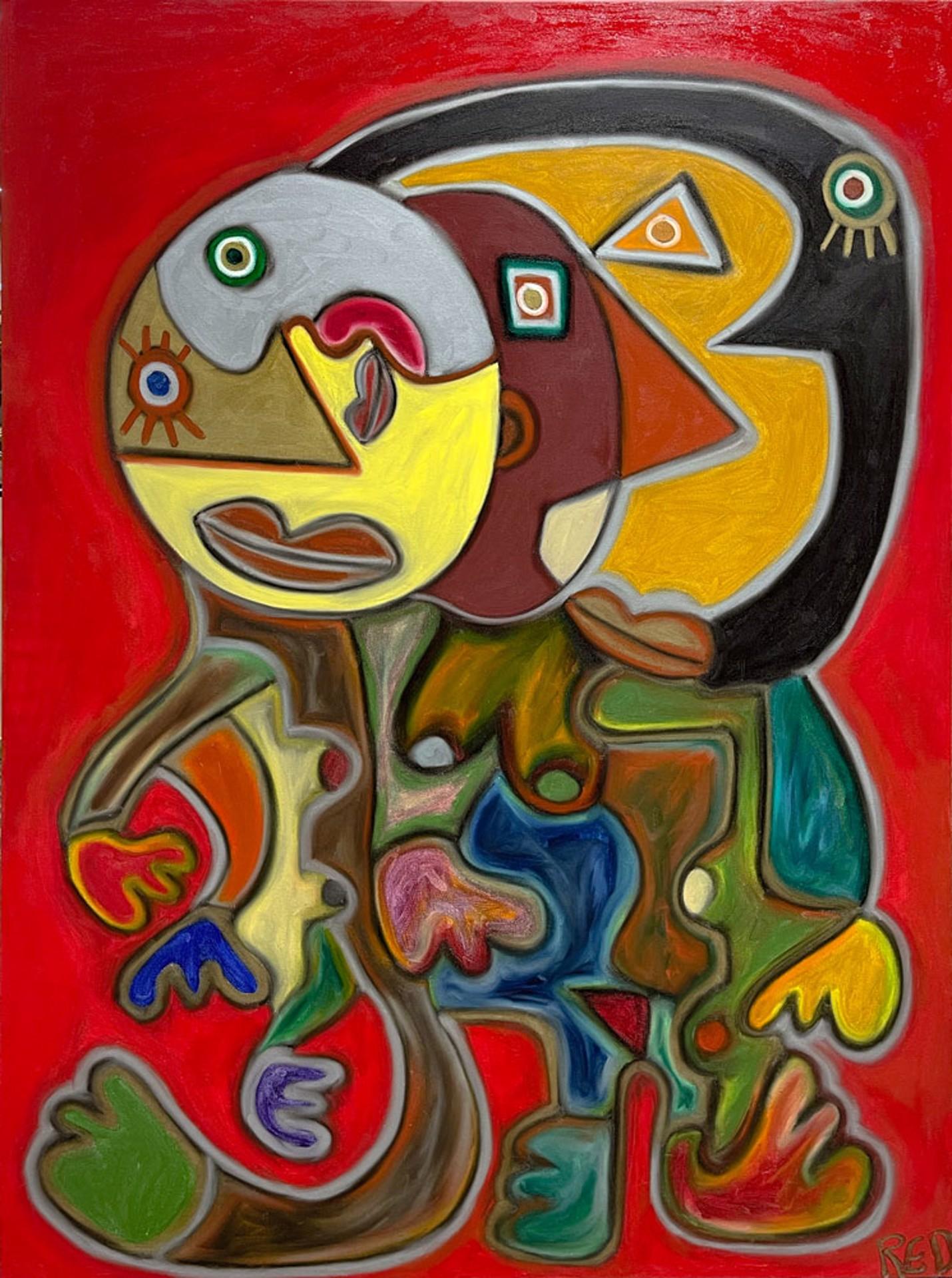 Sunset Over Jazz, 2021 - Painting by Rodney E. Denne