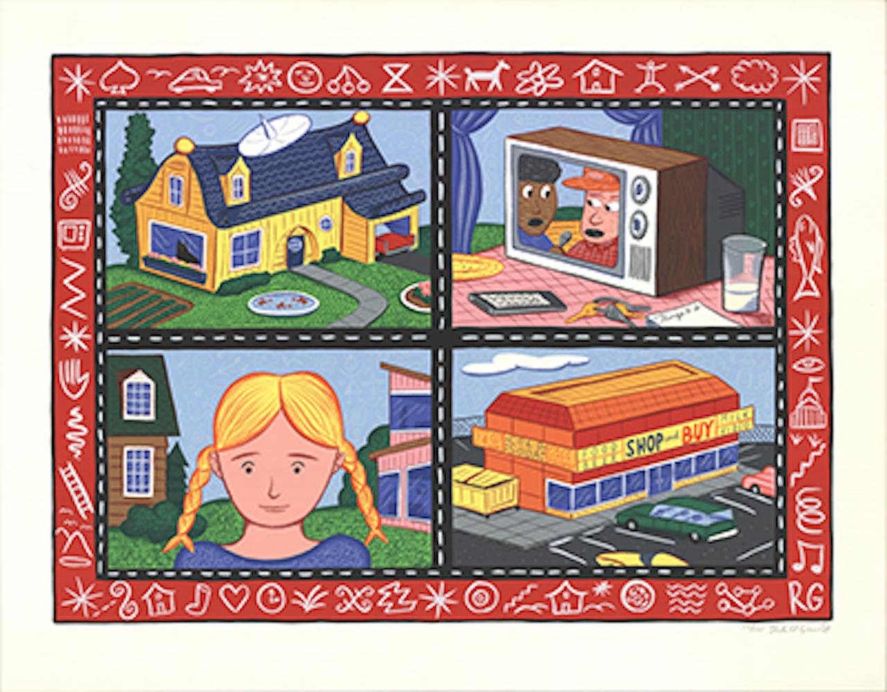 Print di Rodney Greenblat - Christins'a World SERIGRAFO FIRMATO A MANO
