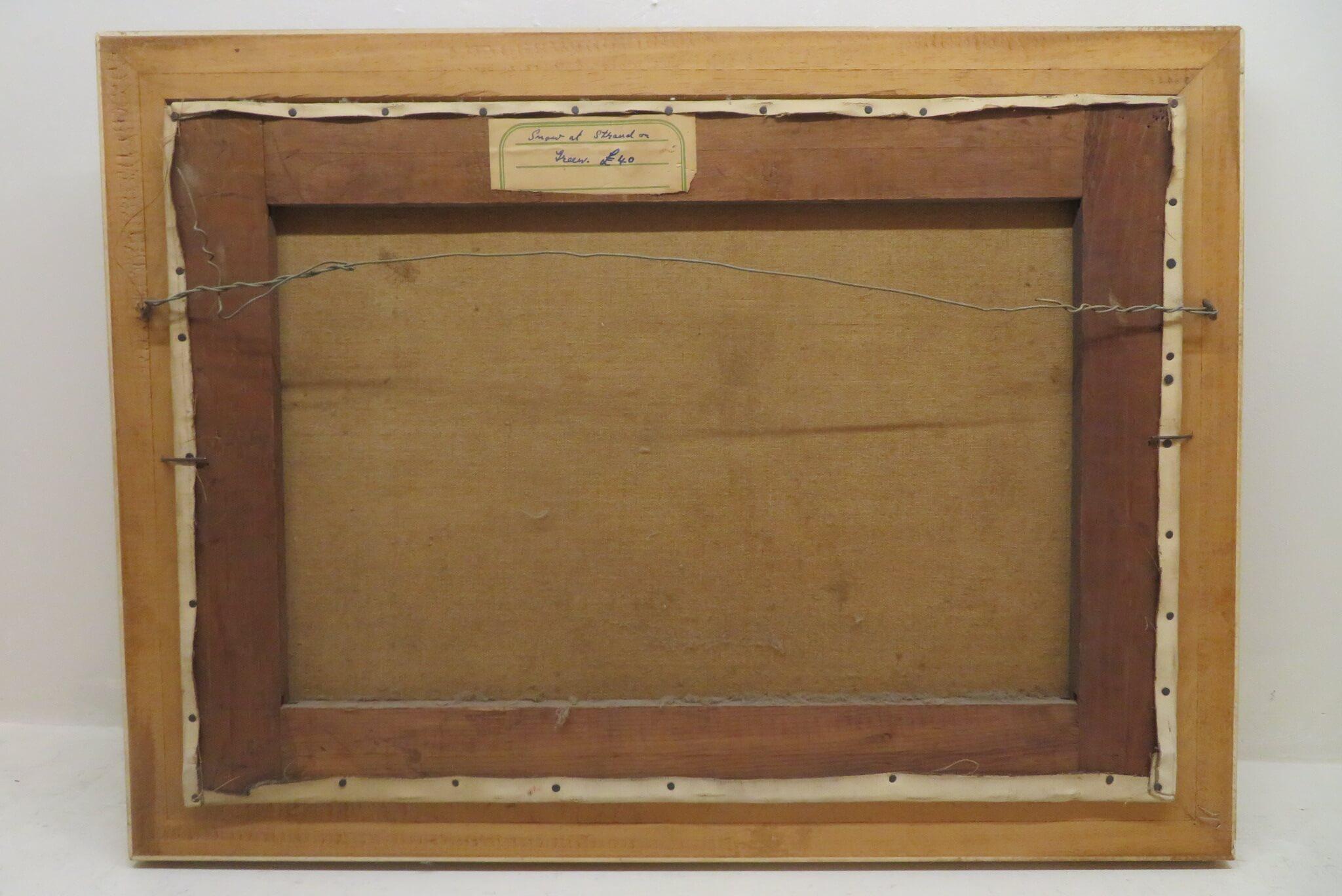 RODNEY JOSEPH BURN (1899-1984) Ölgemälde LONDON RIVER THAMES CHISWICK WINTER im Angebot 3