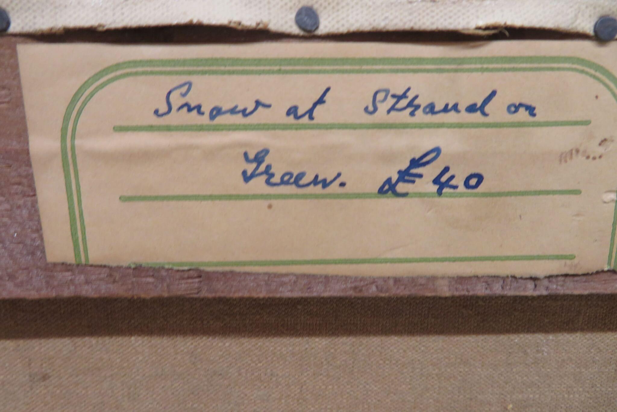 RODNEY JOSEPH BURN (1899-1984) Ölgemälde LONDON RIVER THAMES CHISWICK WINTER im Angebot 4