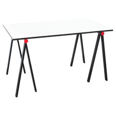 Rodney Kinsman for Bieffeplast Rare Desk Grid Table, Italie, circa 1985