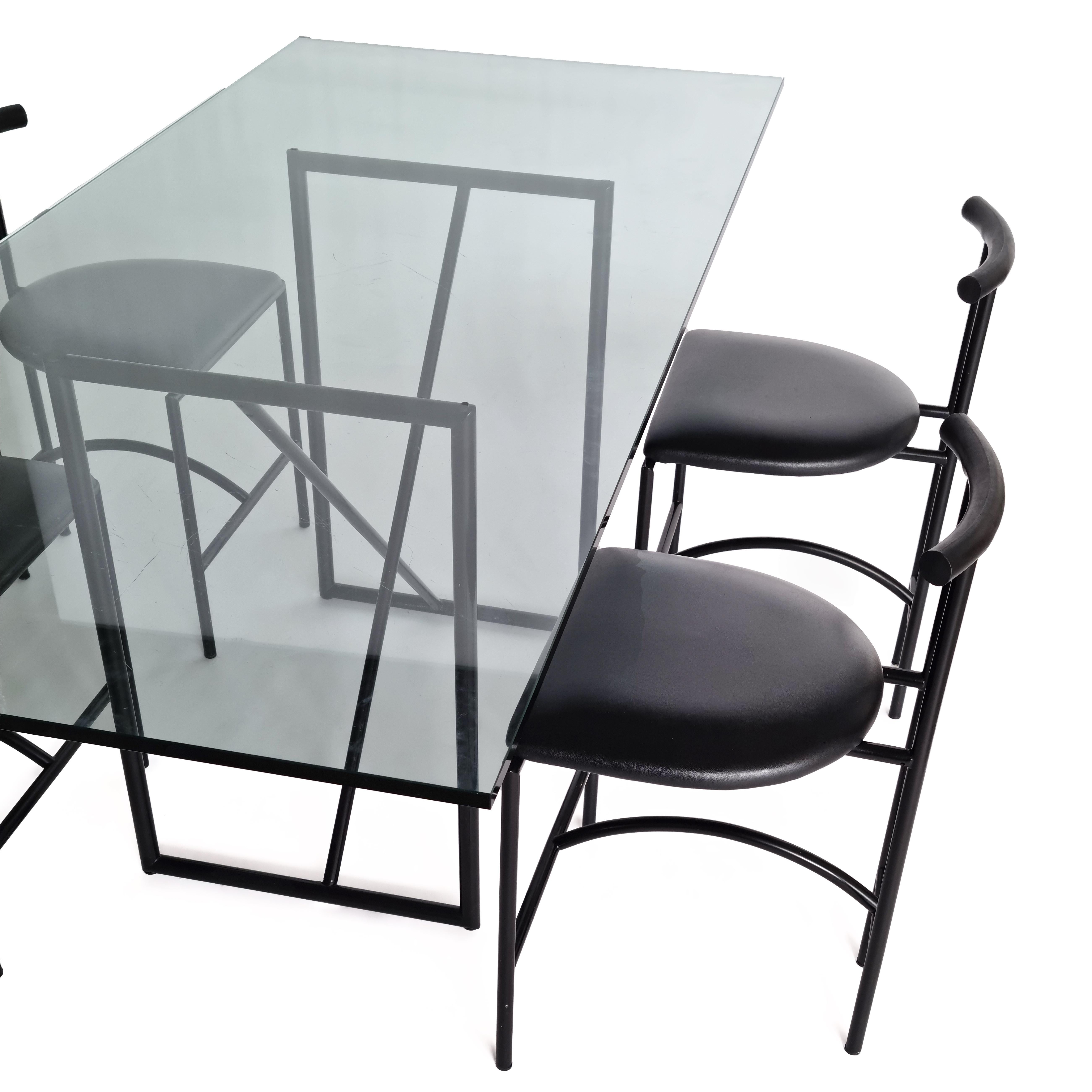 Italian Rodney Kinsman for Bieffeplast, Tokyo Dining Set, 1980s For Sale
