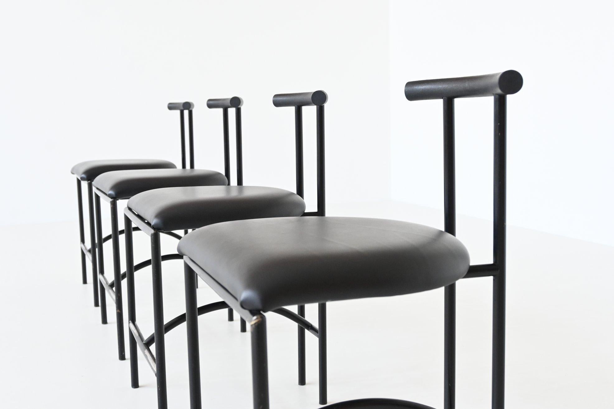 Mid-Century Modern Rodney Kinsman Model Tokyo Dining Chairs Bieffeplast Italy 1985