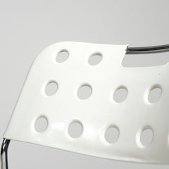 Rodney Kinsman Omstak Stackable Chairs for Bieffeplast, White, 1972, Set of 2