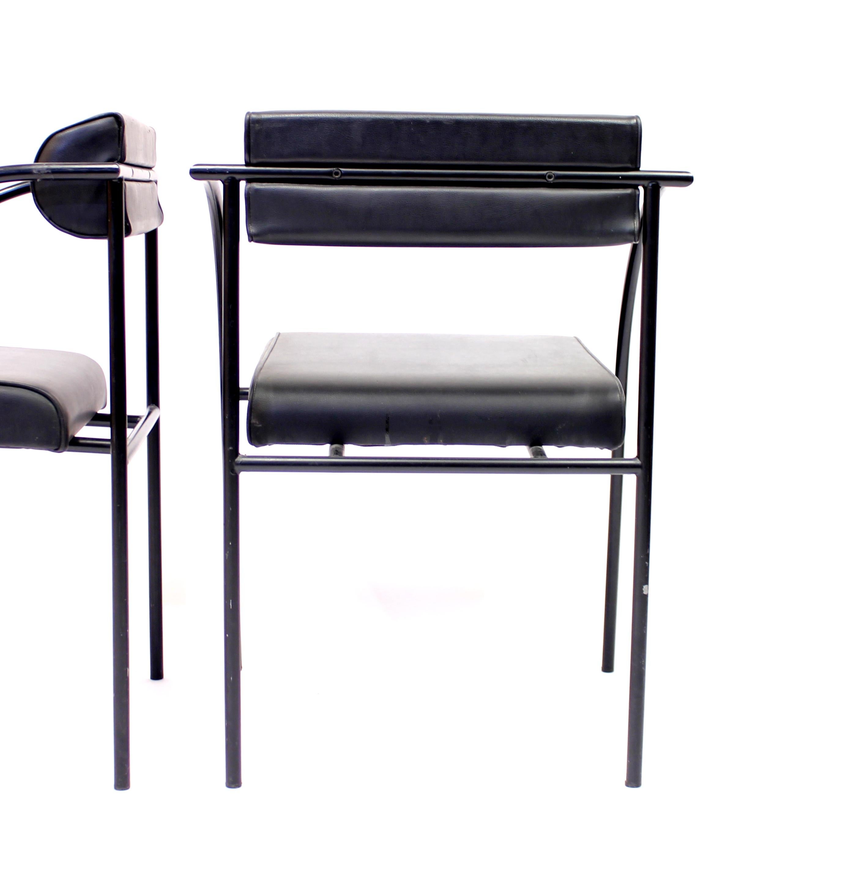 Rodney Kinsman, Pair of Postmodern Vienna Chairs, Bieffeplast, 1980s 3