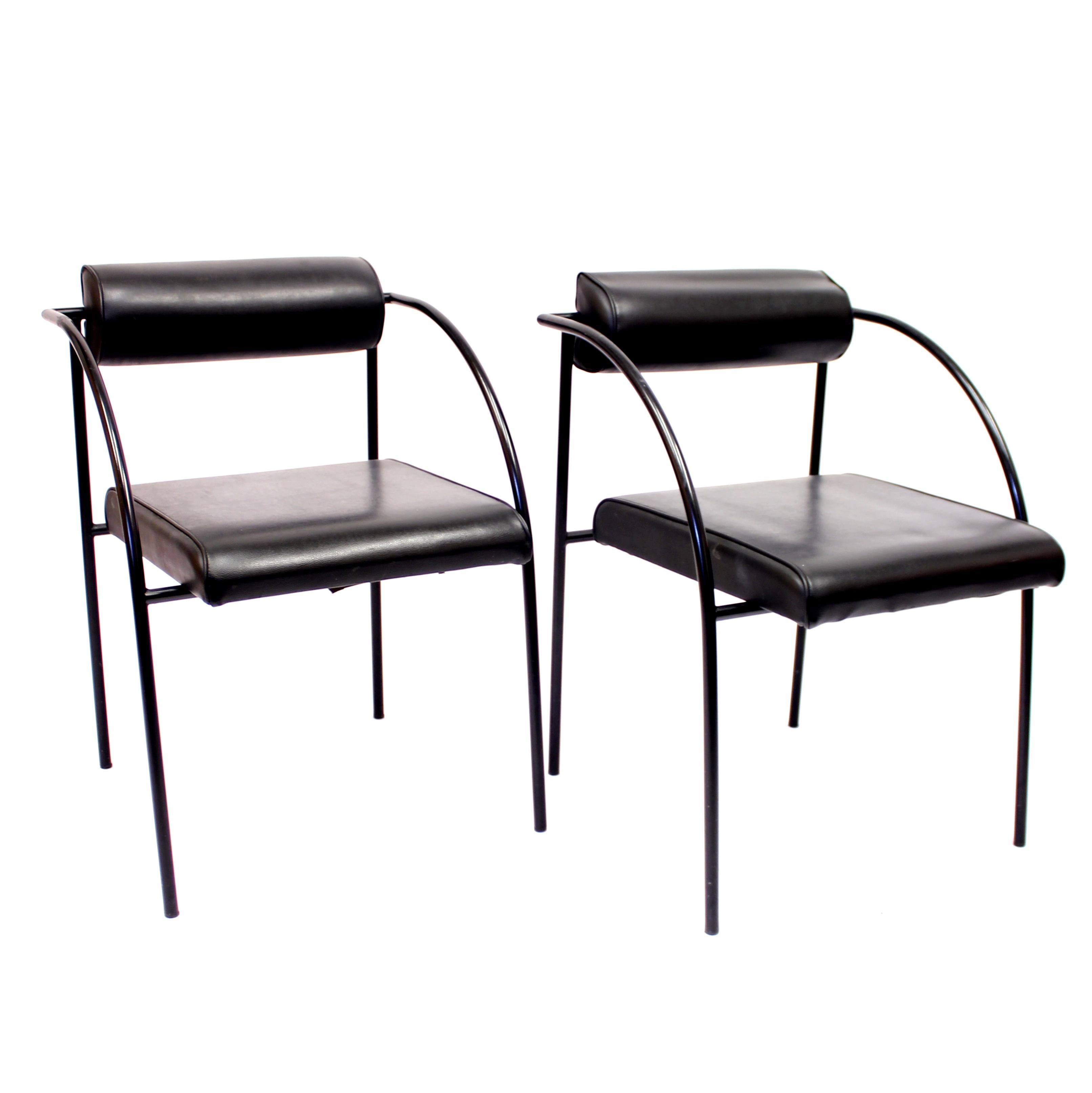Postmoderne Rodney Kinsman, paire de chaises postmodernes viennoises, Bieffeplast, années 1980 en vente