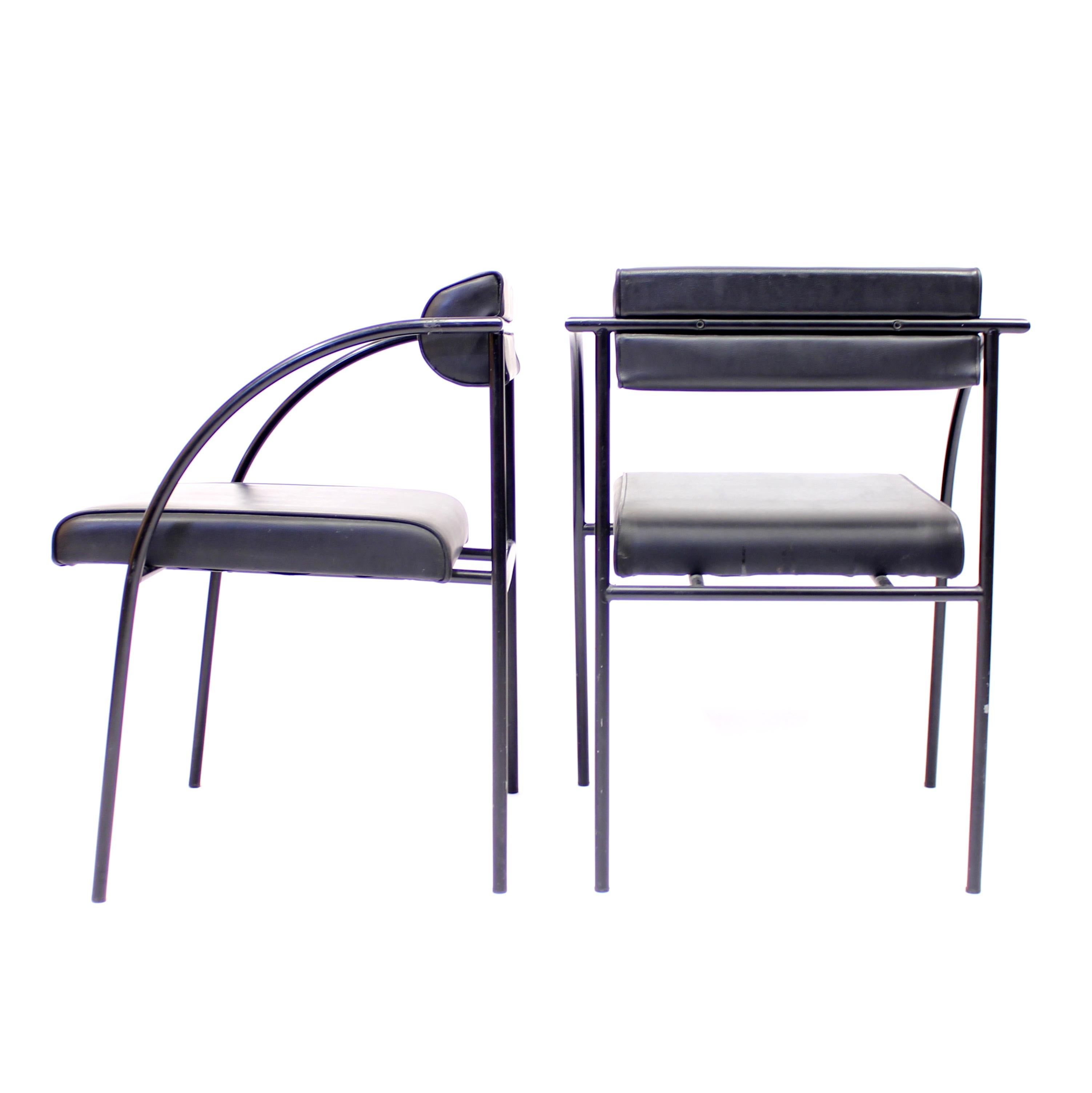 Rodney Kinsman, Pair of Postmodern Vienna Chairs, Bieffeplast, 1980s 2