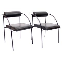 Retro Rodney Kinsman, Pair of Postmodern Vienna Chairs, Bieffeplast, 1980s