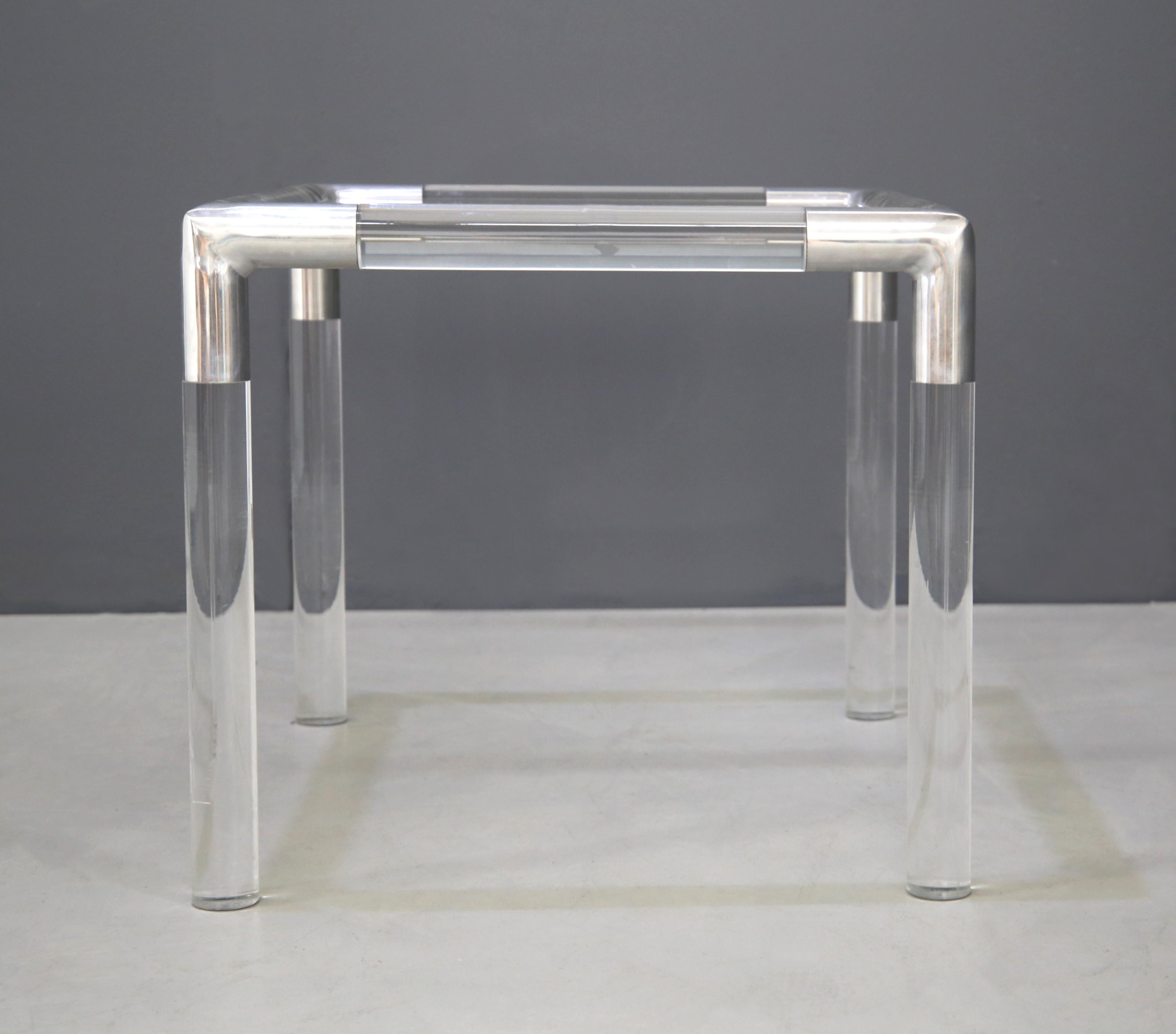 Britannique Table basse Rodney Kisman pour Bieffeplast Modèle T14, plexiglas en vente