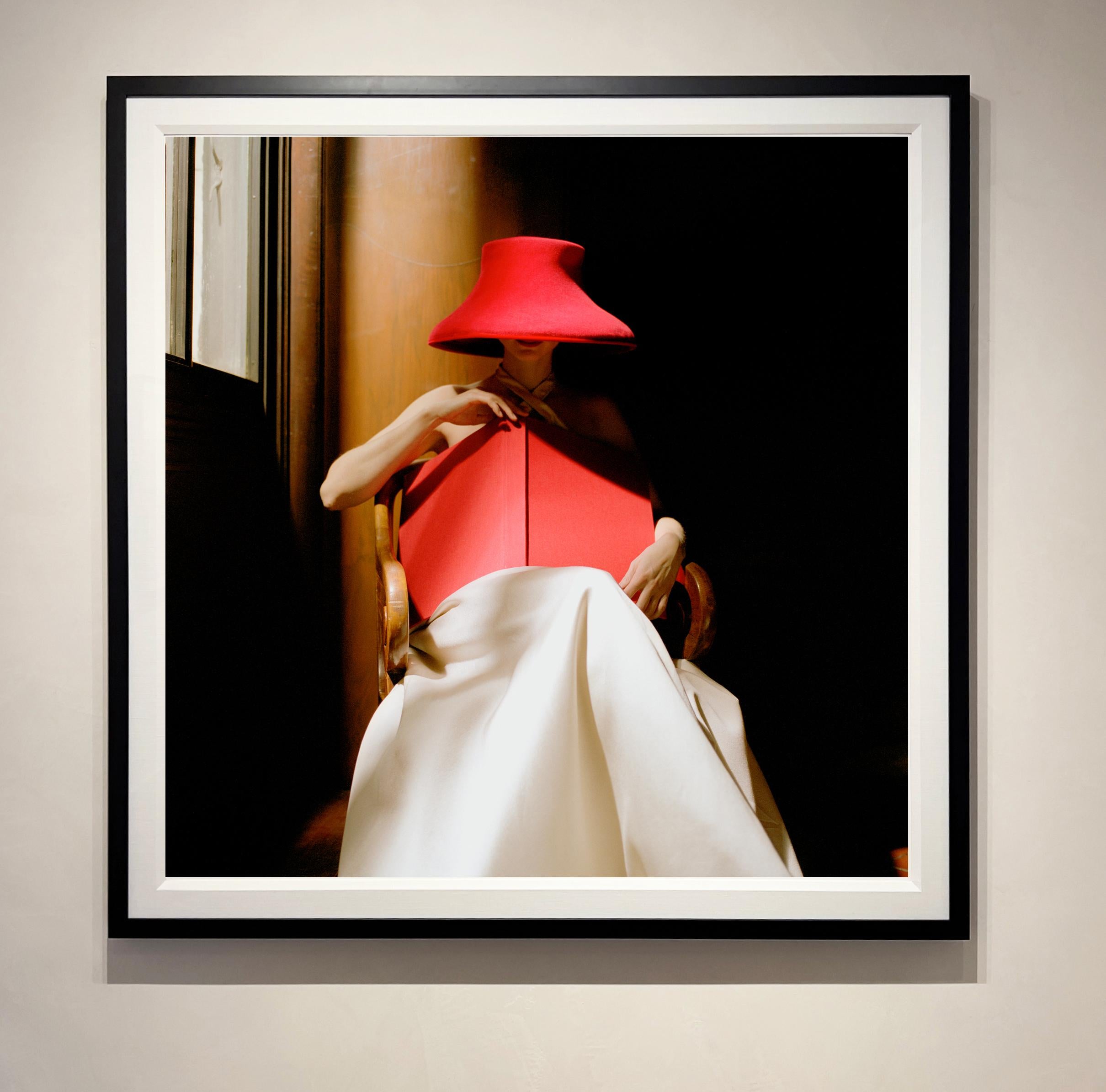 Bernadette in Red Hat with Book, NY Public Library, NY - SIGNED & Framed - Photograph by Rodney Smith