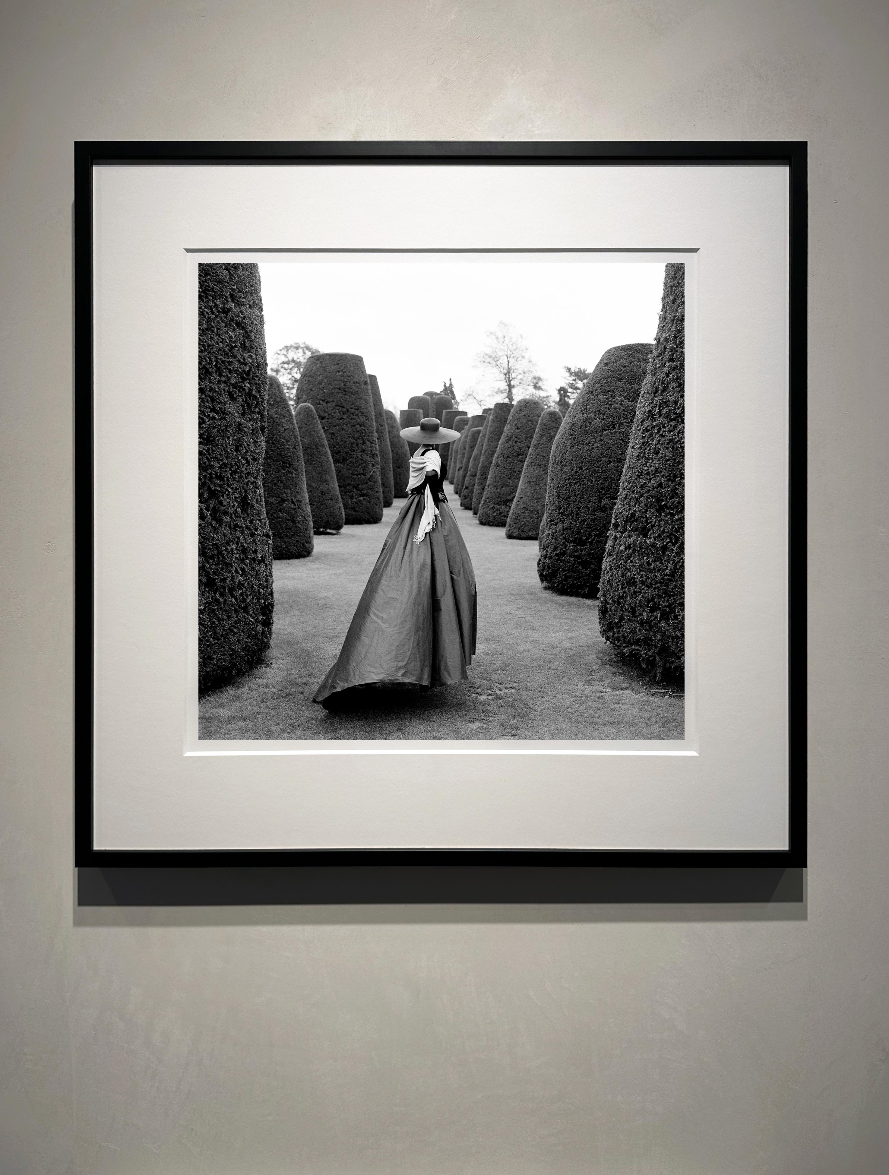 Chris entre setos, Packwood Estate, Warwickshire, Inglaterra - Enmarcado - Photograph Contemporáneo de Rodney Smith