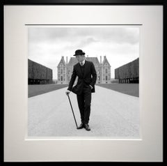 Gary with Cane, Parc de Sceaux, France - 30 x 30 inches, FRAMED