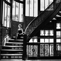 Vintage Jessica on Rookery Stairs, Chicago, Illinois
