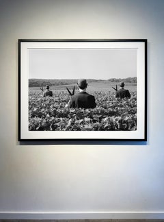 Three men with shears no. 1, Reims, France - 50 x 63 inches, FRAMED