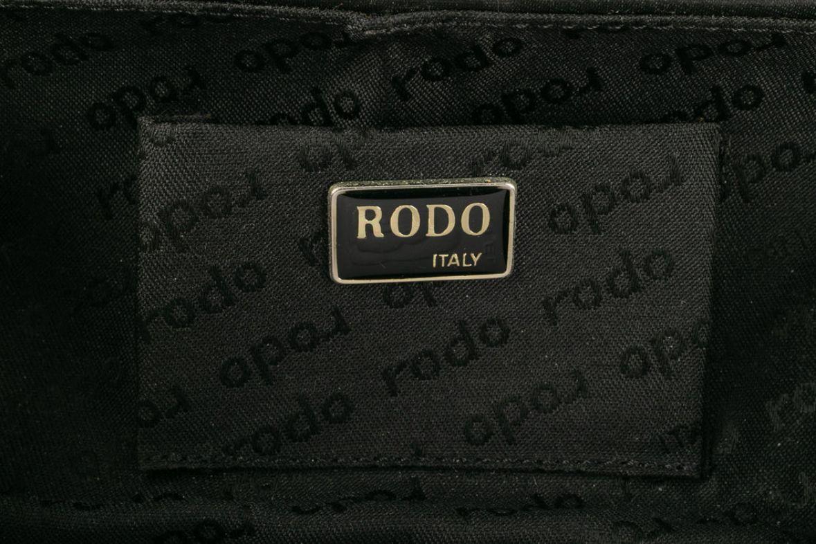 Rodo Black Satin Evening Bag For Sale 4