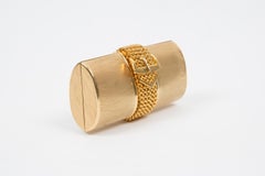 Rodo Goldfarbene Metall-Clutch-Tasche