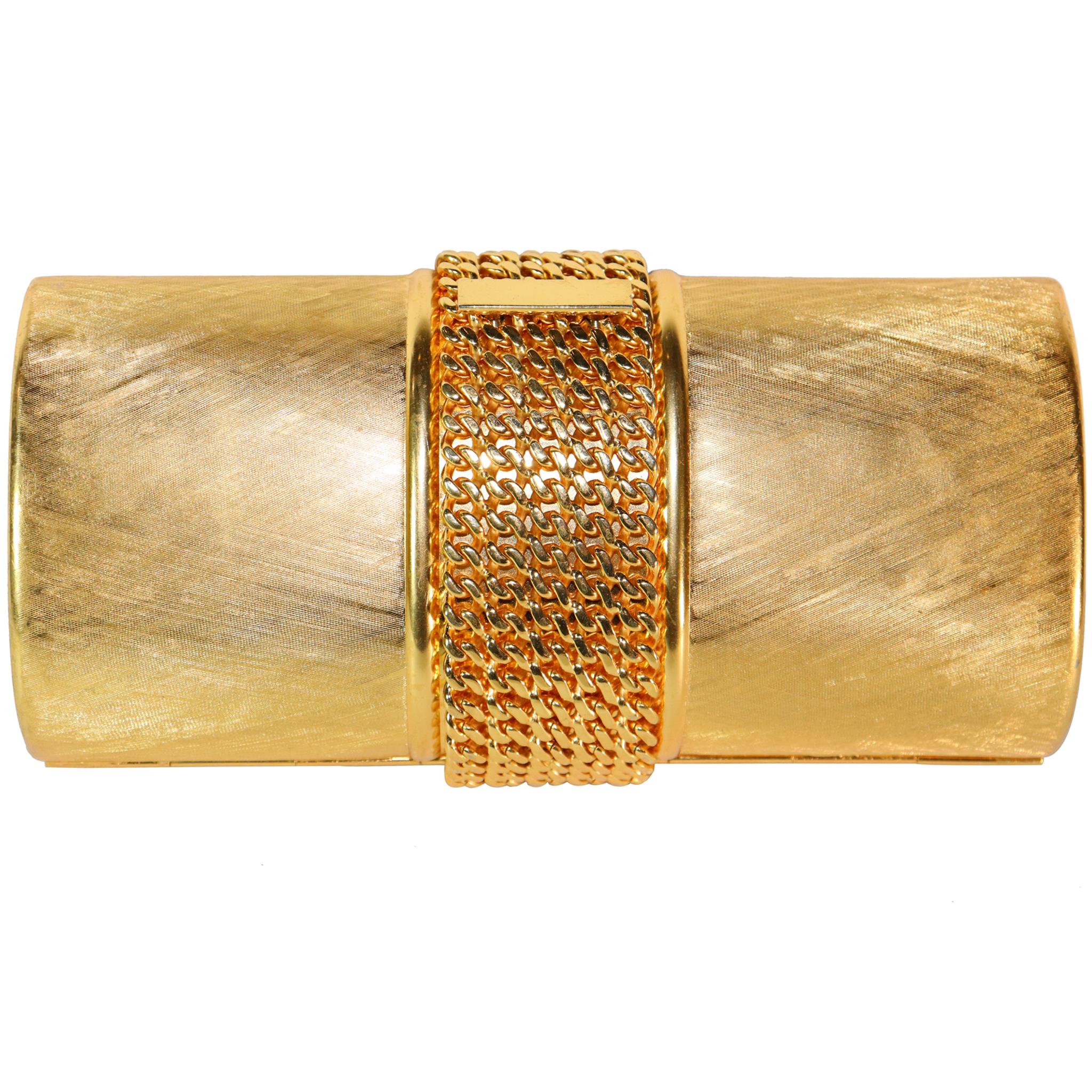 Rodo Golden Minaudière Handbag with Buckle Strap 3