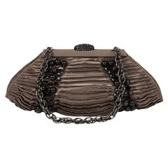 Rodo Grey Silk Evening Hand Bag