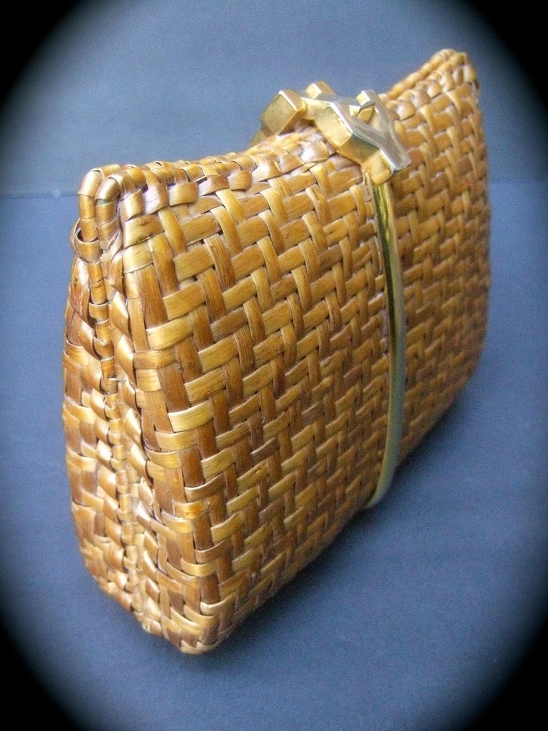 Rodo Italy Chic Woven Wicker Rattan Clutch Bag c 1980 For Sale at ...