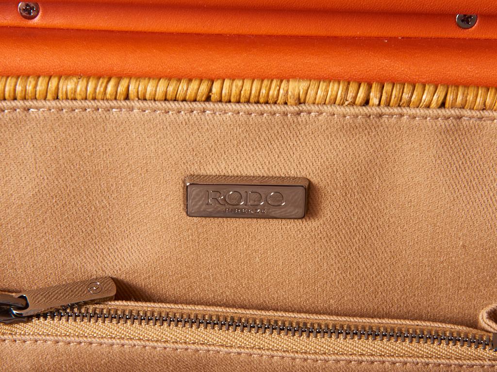 Women's Rodo Rattan and Leather Handbag
