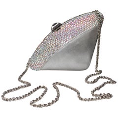 Vintage Rodo silvery leather small evening bag