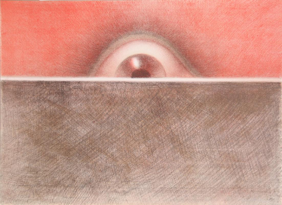 Artist: Rodolfo Abularach, Guatemalan (1933 - )
Title:	Rising Eye
Year: 1970
Medium:	Lithograph, signed in pencil
Edition: 100
Size: 22 x 30 inches (55.88 x 76.2 cm)