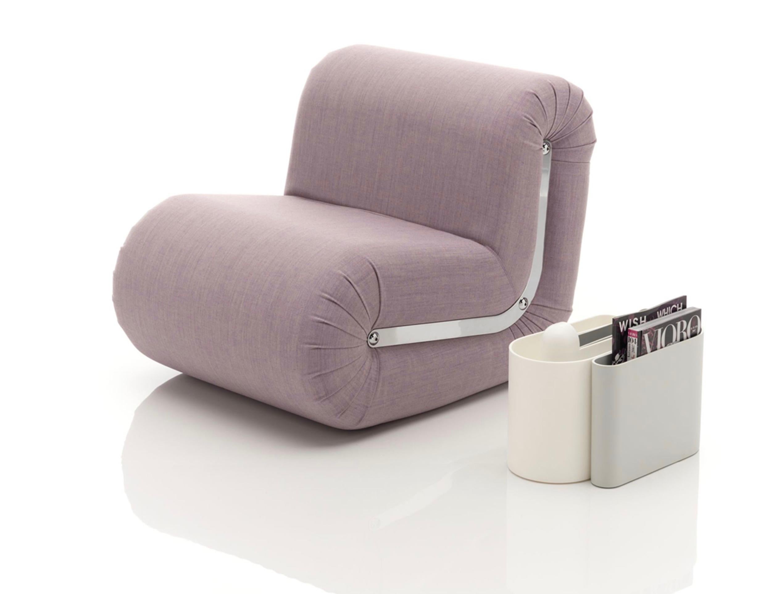 XXIe siècle et contemporain Rodolfo Bonetto 'Boomerang' Lounge Chair in 'Flukso' Velvet 1968 for B-Line en vente