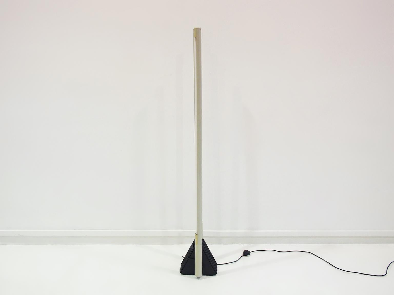 Metal Rodolfo Bonetto for Luci White Sistema Flu Floor Lamp For Sale