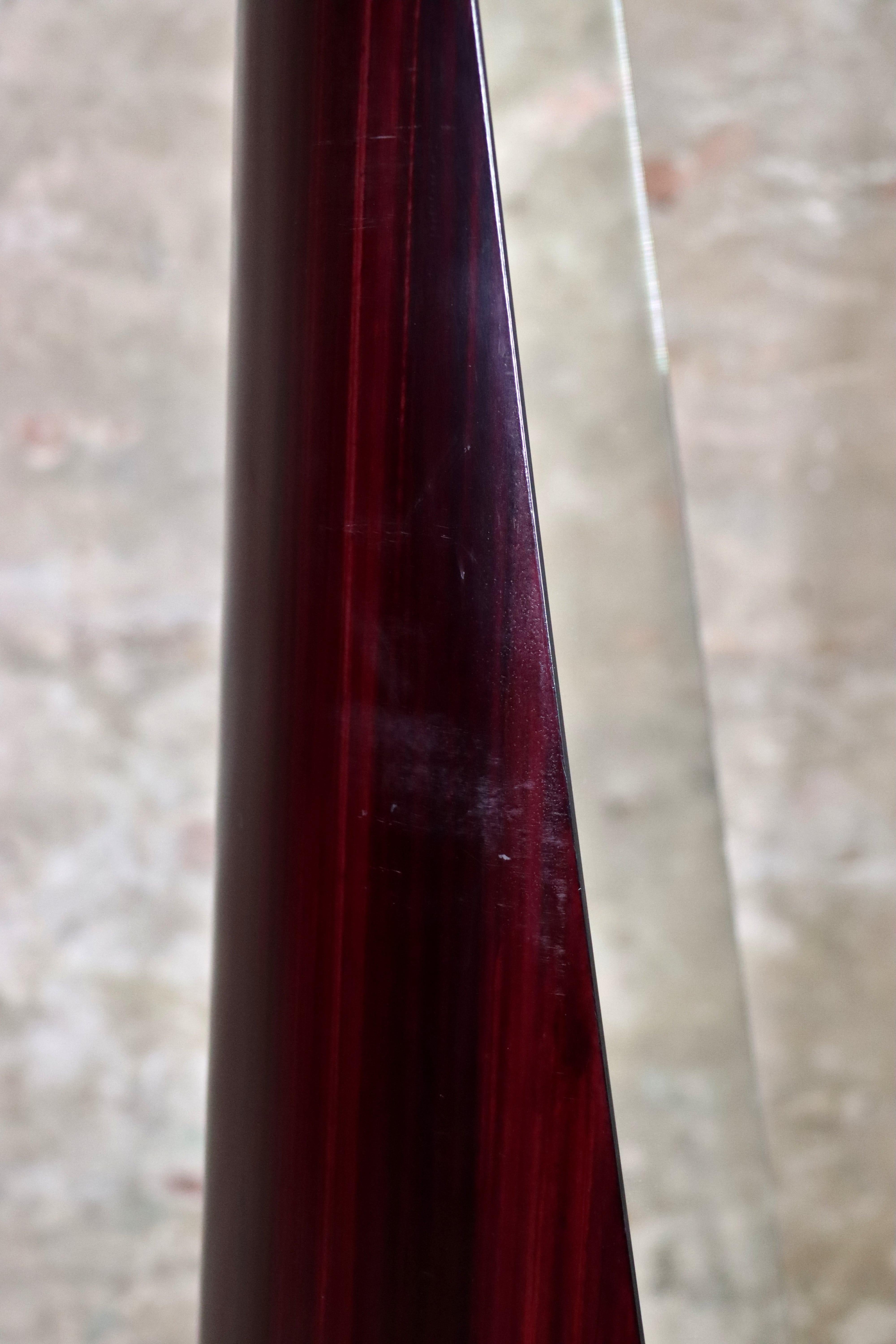 Fin du 20e siècle Rodolfo Bonetto - Miroir à rouge à lèvres - Unghia - Faux Wood - années 1970 en vente