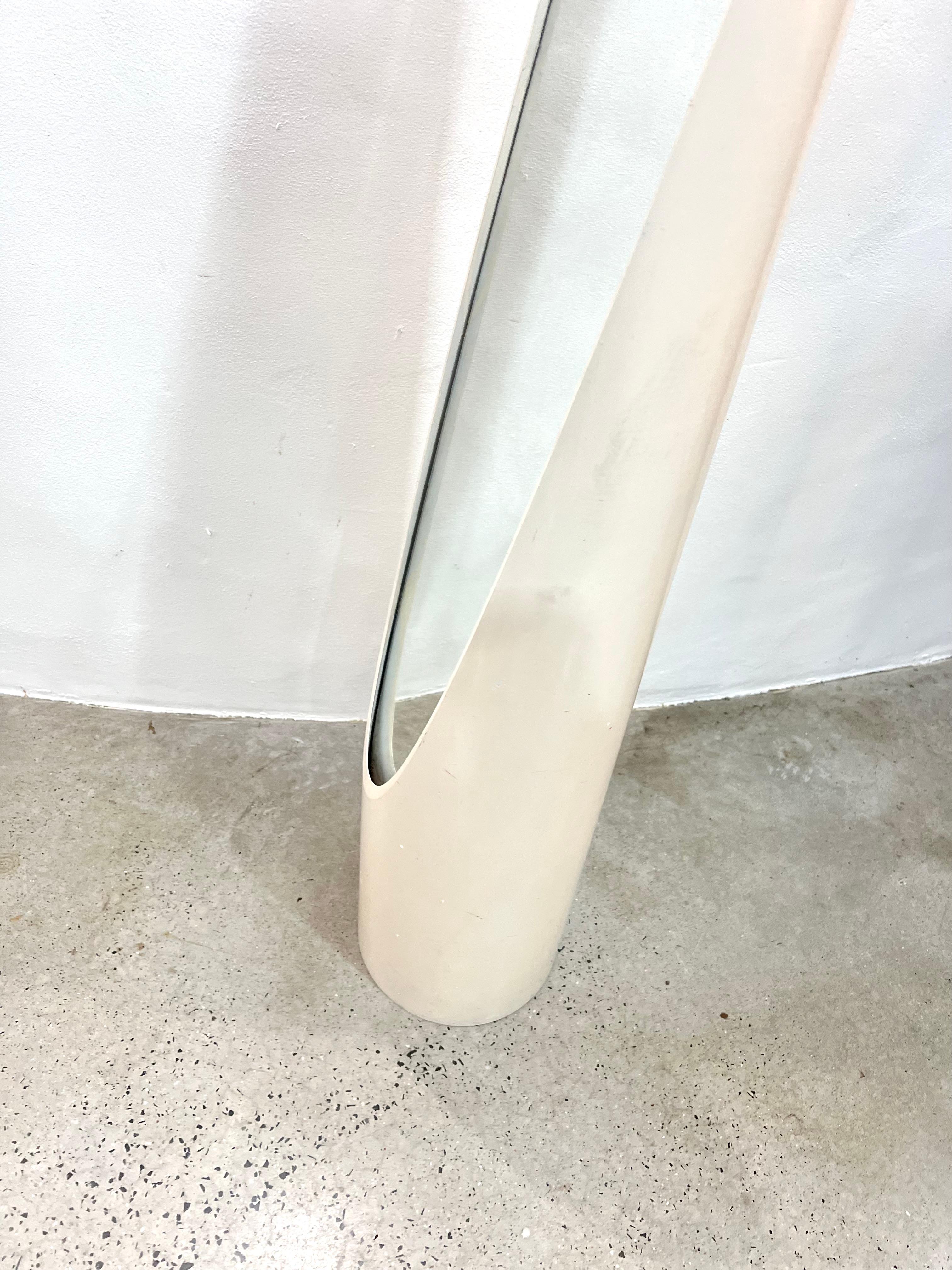 Mid-Century Modern Rodolfo Bonetto White Unghia Mirror