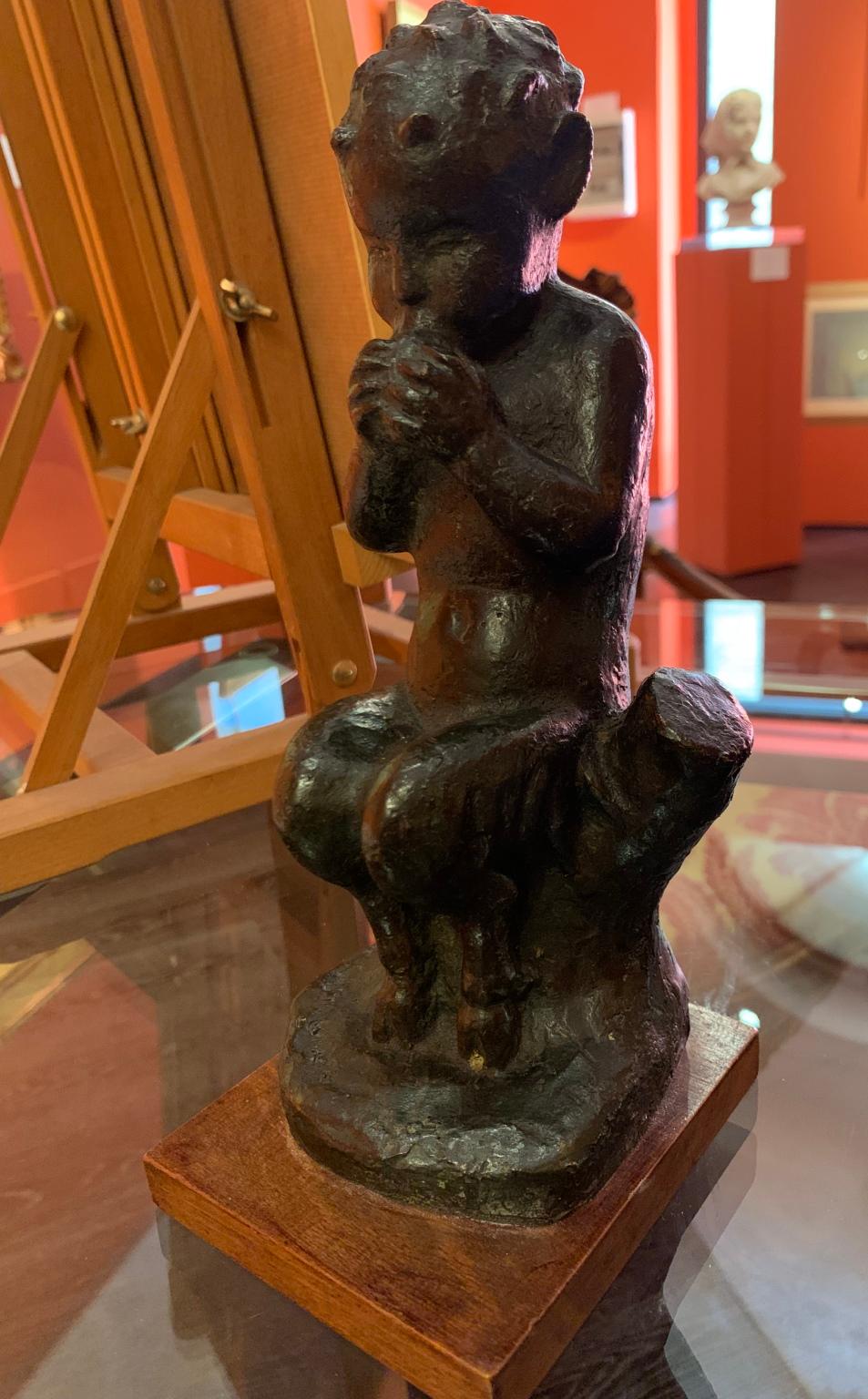 1930s bronze faun child signed at base  For Sale 2
