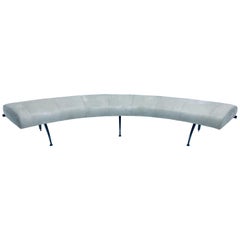 Used Rodolfo Dordani Suede Leather “Waiting” Bench for Moroso, 1980s