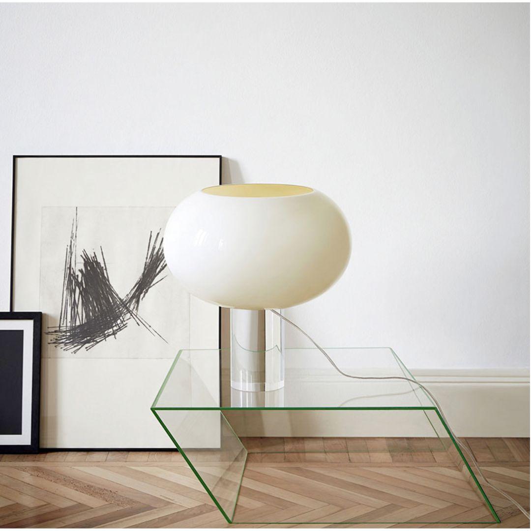 Polished Rodolfo Dordoni ‘Buds 2’ Handblown Glass Table Lamp in Grey for Foscarini For Sale