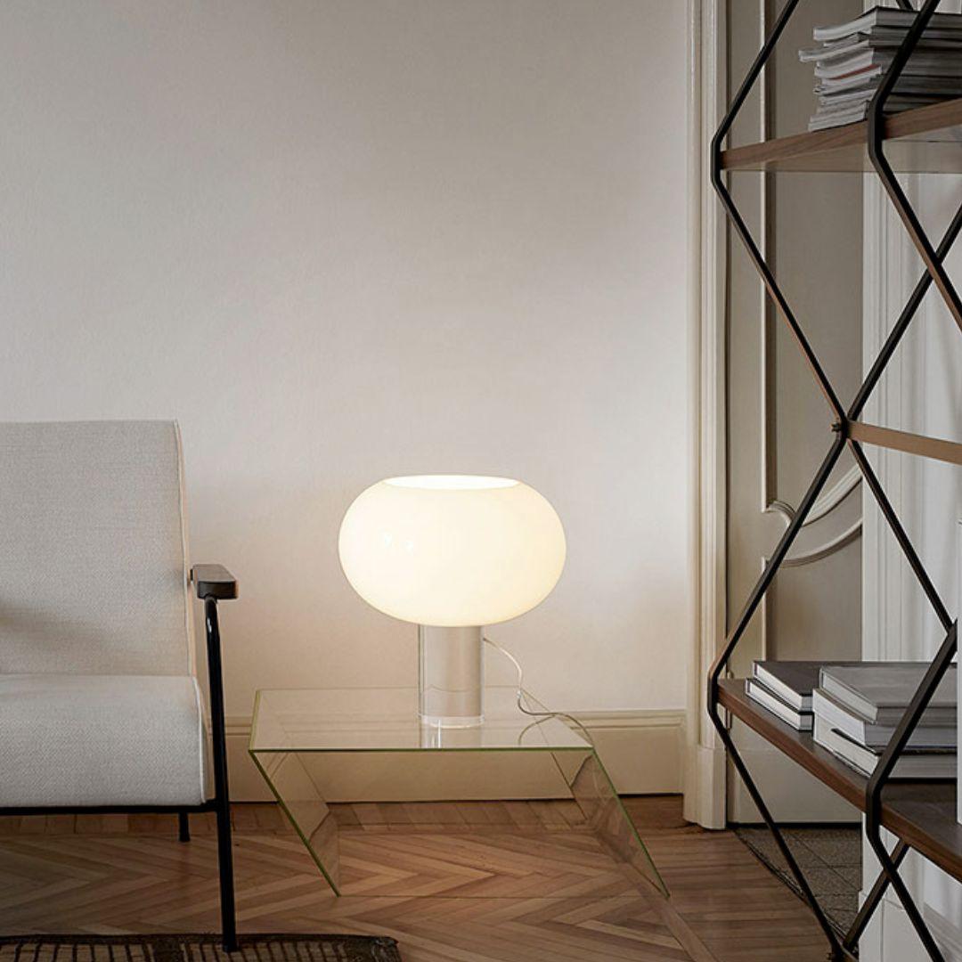 Italian Rodolfo Dordoni ‘Buds 2’ Handblown Glass Table Lamp in White for Foscarini For Sale