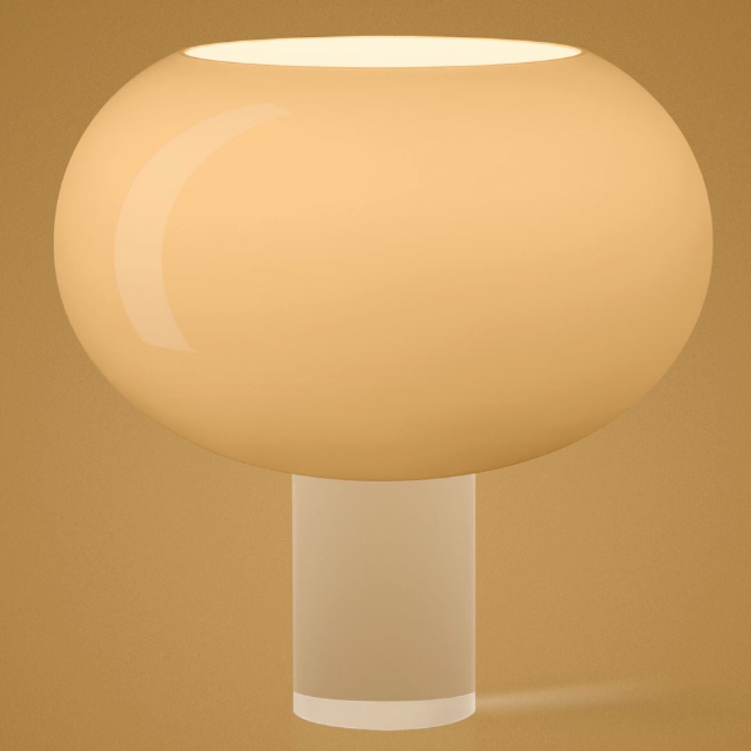Verre brun Rodolfo Dordoni 'Buds 2' lampe de table en verre soufflé blanc pour Foscarini en vente