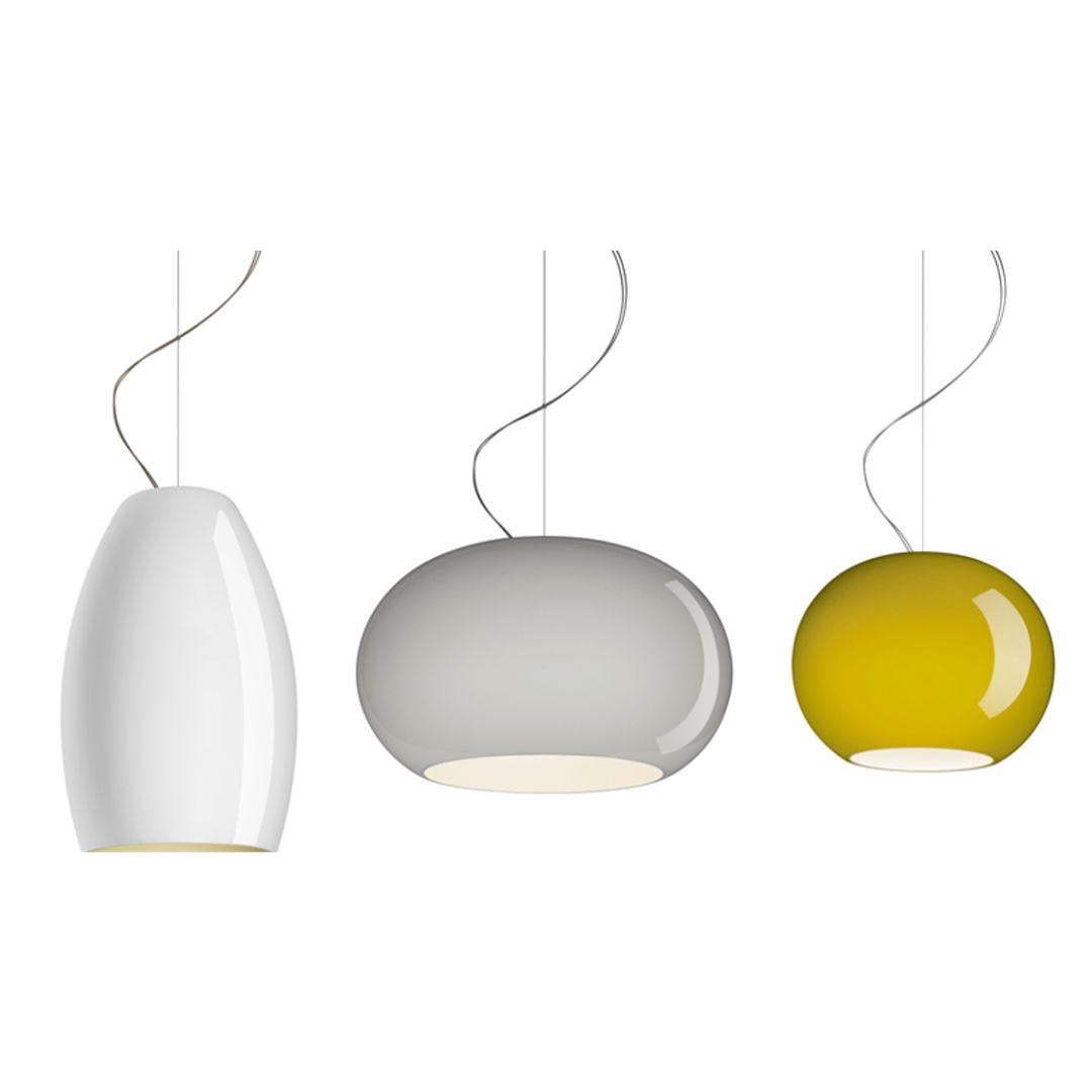 Stampato Lampada a sospensione a led in vetro soffiato a mano Rodolfo Dordoni 'Buds 3' in verde per Foscarini in vendita