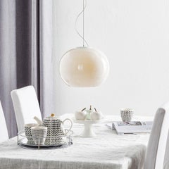 Rodolfo Dordoni ‘Buds 3’ Handblown Glass Led Pendant Lamp in White for Foscarini