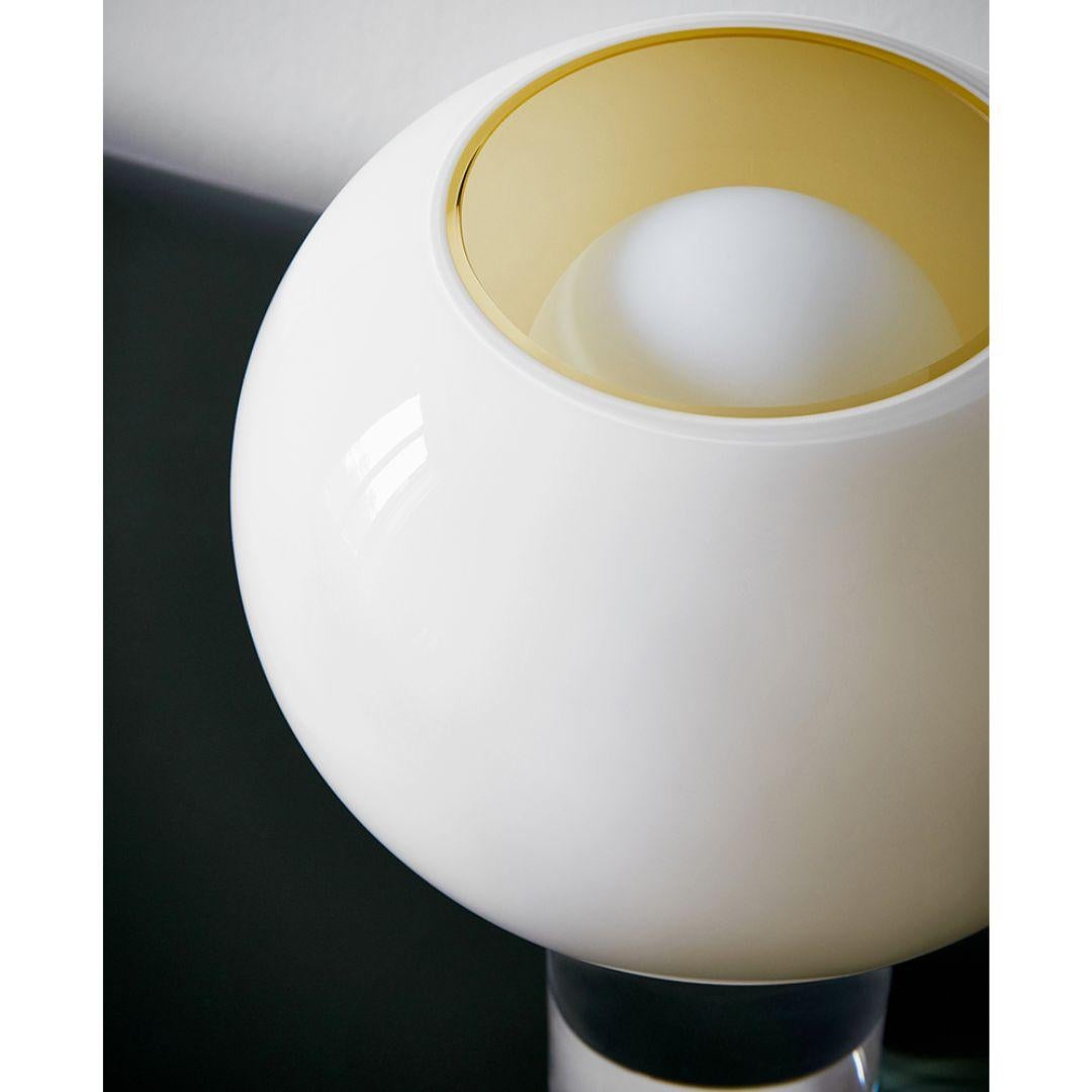 Italian Rodolfo Dordoni ‘Buds 3’ Hand Blown Glass Table Lamp in White for Foscarini For Sale