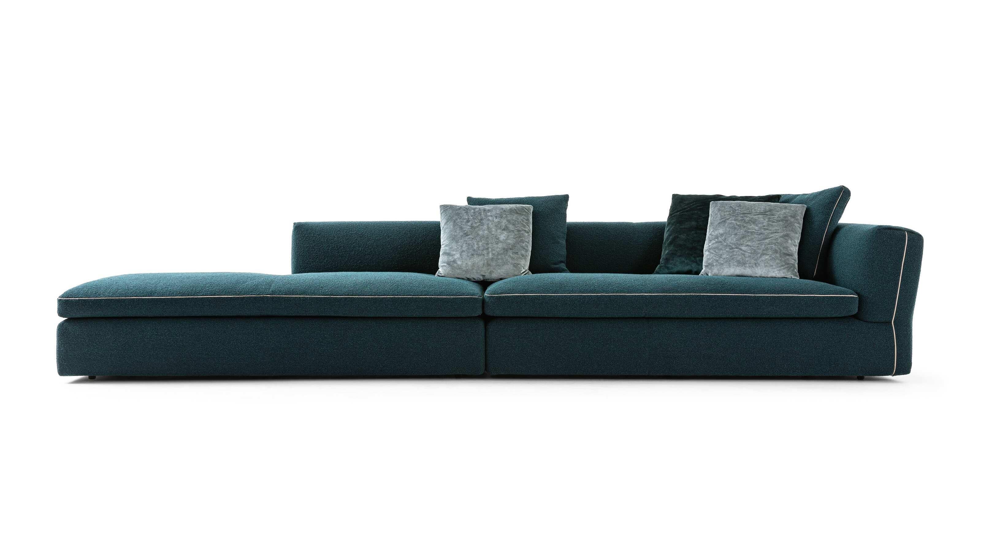 Rodolfo Dordoni Anziehsofa für Cassina 

Ein Sektionssofa, das wie ein maßgeschneidertes Kleidungsstück aussieht, mit raffinierten Details, die an eine Maßschneiderei erinnern, und einer großen Auswahl an Elementen, die sich zu Arrangements