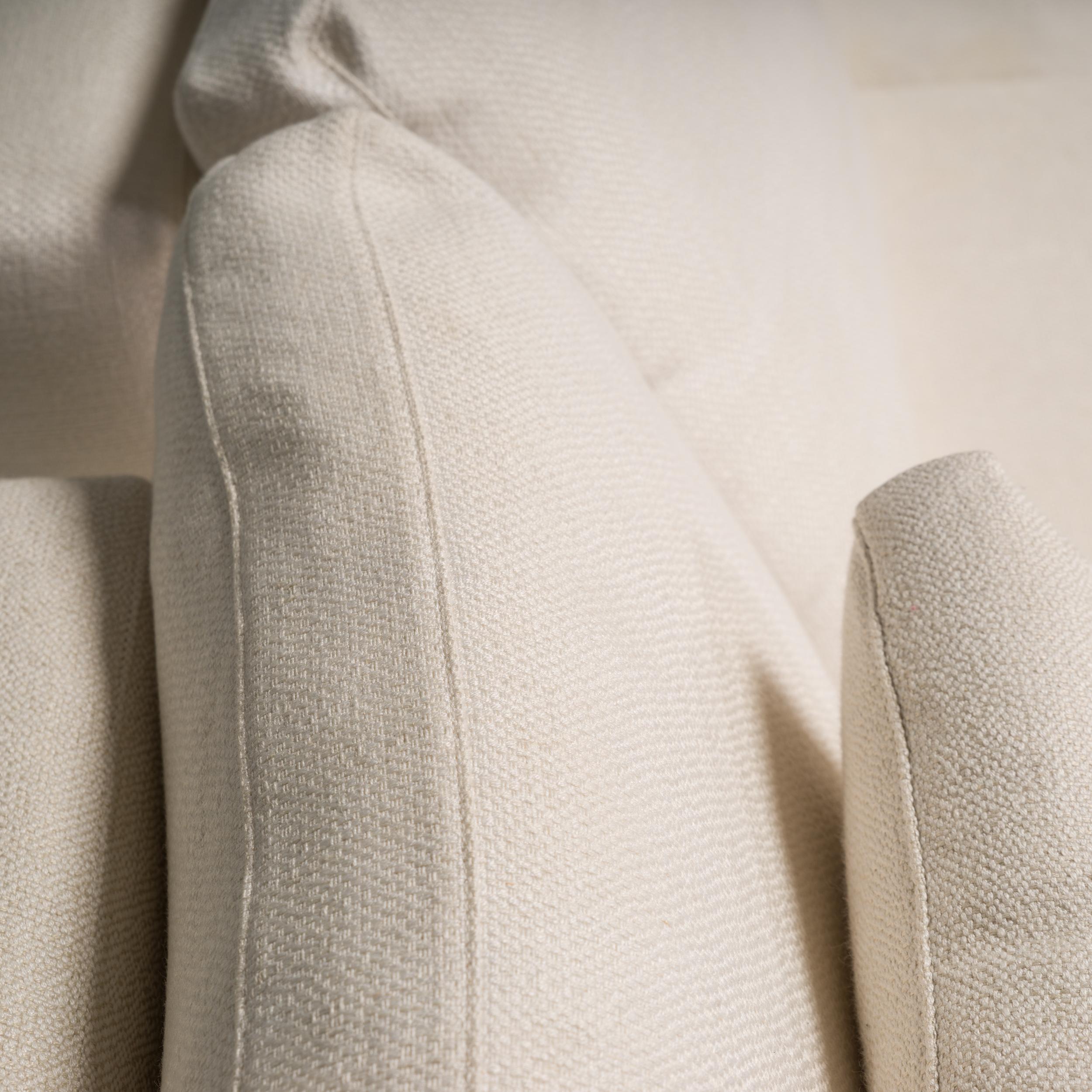 Minotti by Rodolfo Dordoni Andersen White Fabric Three Seater Sofa 2