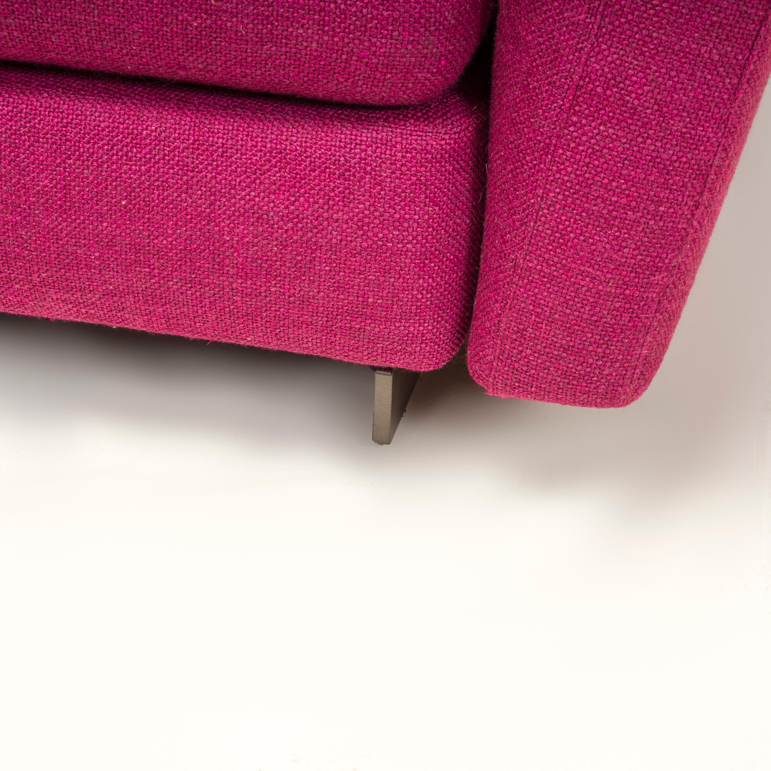  Minotti by Rodolfo Dordoni Purple Fabric Seymour Low 02 Semi Round Sofa For Sale 5