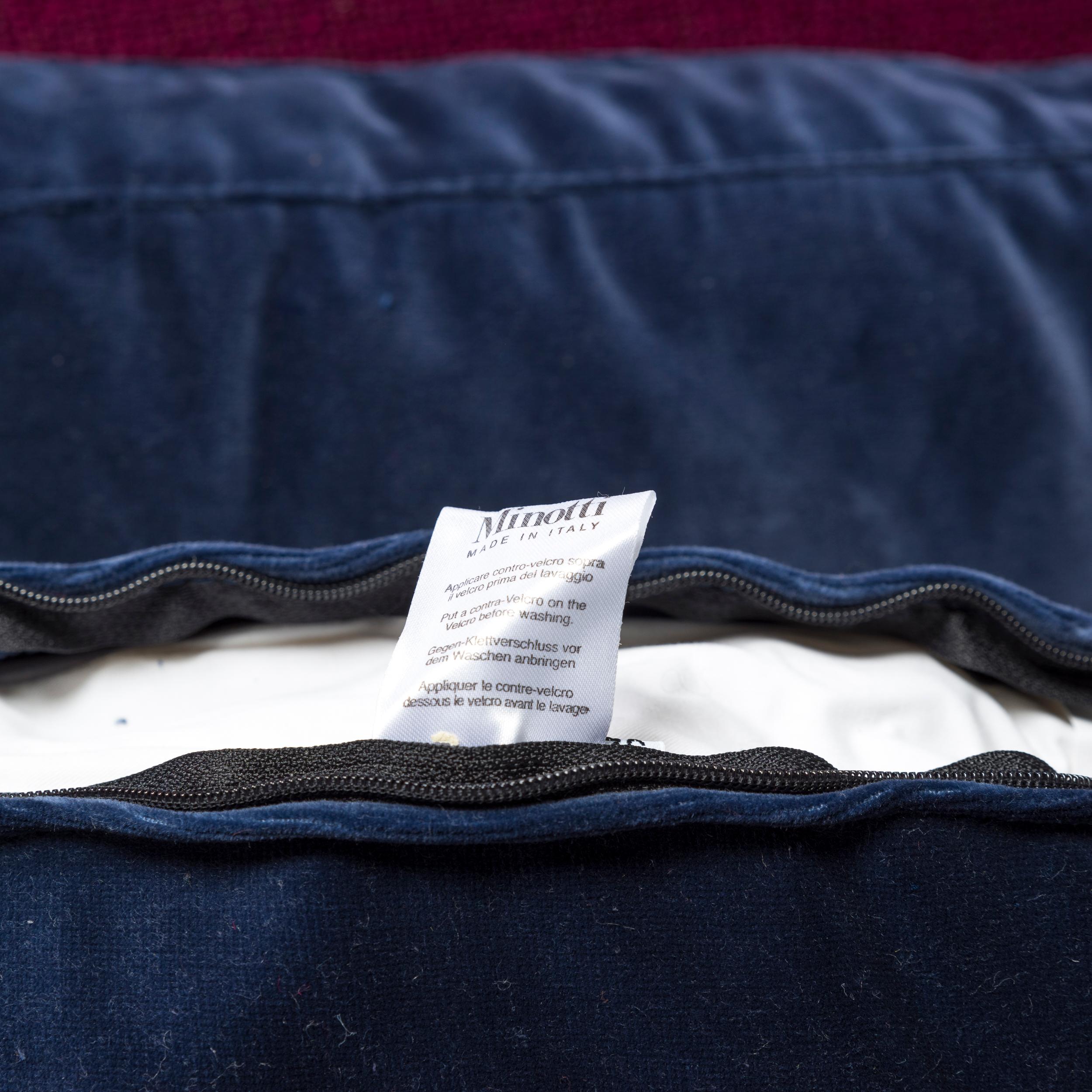  Minotti by Rodolfo Dordoni Purple Fabric Seymour Low 02 Semi Round Sofa For Sale 7